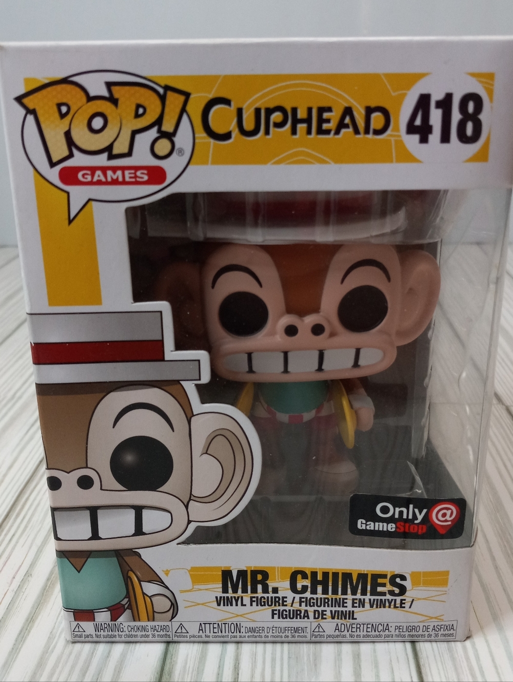 Funko Pop Cuphead Mr. Chimes Game Stop Exclusive Vinyl Figure #418
